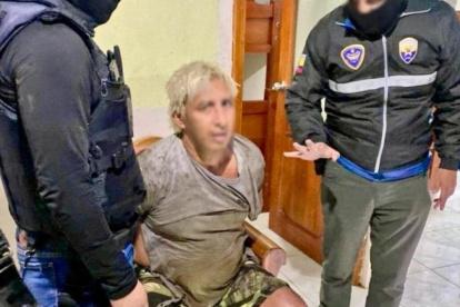 Fabricio Colón Pico cuando fue recapturado este 22 de abril de 2024.