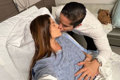 Constanza con su esposo, Nelson.