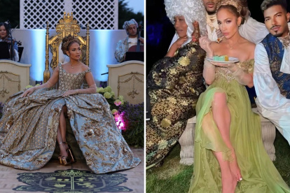 Jennifer López transforma Los Hamptons en una escena de Los Bridgerton para su 55 años