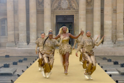 Aya Nakamura en los Juegos Olímpicos París 2024.