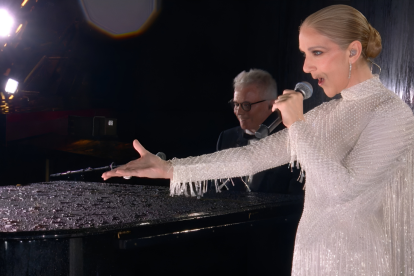 Celine Dion en la inauguración de los Juegos Olímpicos 2024.