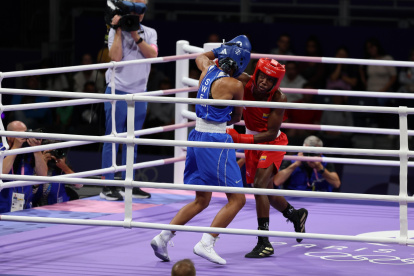 María José Palacios durante su combate.