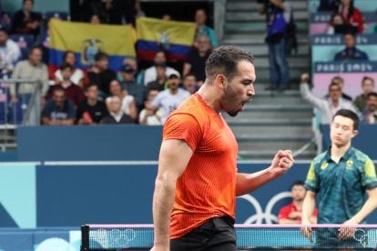 El ecuatoriano Alberto Miño durante su competencia de este sábado.