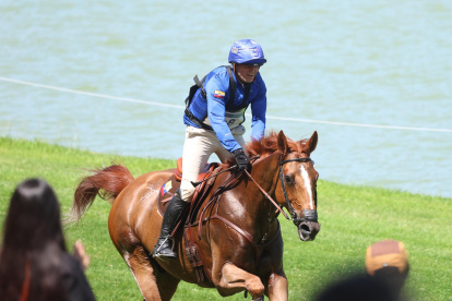 Nicolás Wettstein, mientras hacía el recorrido de cross country de los Juegos Olímpícos.