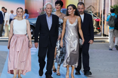 Letizia con el reconocido actor