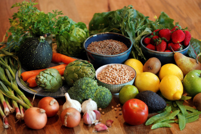 Alimentos de la dieta mediterránea.