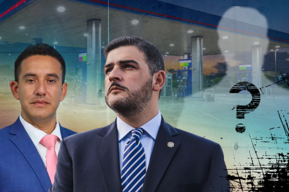 Ilustración sobre Aquiles Álvarez y quienes han sido sus socios  y amigos de negocios.