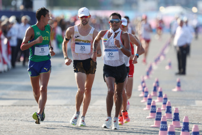 Daniel Pintado durante la carrera de 20 kilómetros de atletismo.