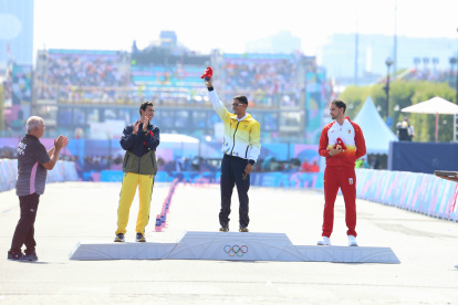 Pintado (1:18:55) estuvo a 9 segundos de romper el récord olímpico. El brasileño Cayo Bonfim fue plata (1:19:09), y Álvaro Martín bronce (1:19:11).