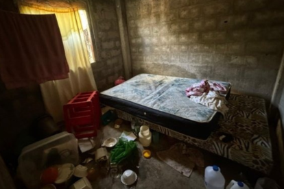 Interior de la vivienda donde estuvo secuestrado el empresario.