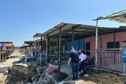 Posorja. Algunos sitios turísticos se han visto afectados por la erosión.