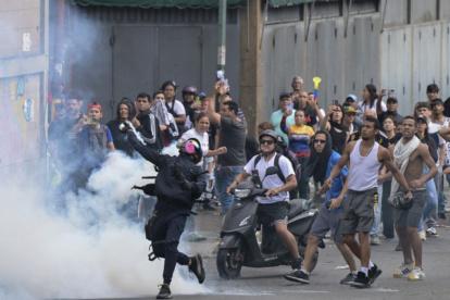 Protestas en Catia contra el resultado de la elección presidencial.