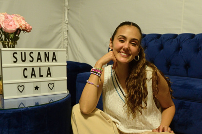 Susana Cala en el backstage de su show junto a Morat.