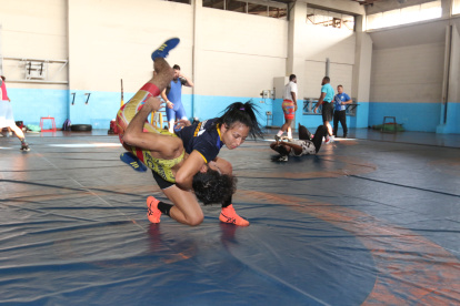 Luisa Valverde en uno de los entrenamientos previos a los Juegos Olímpicos 2024.