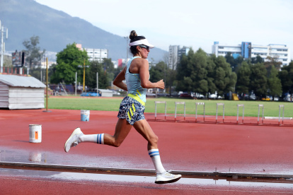 La deportista ecuatoriana Rosalba Chacha.