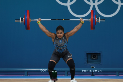 La ecuatoriania Angie Palacios en la competencia.