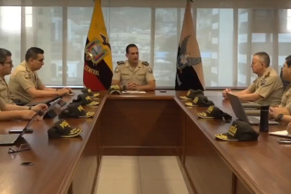 El comandante de la Policía, Víctor Zárate, presidió el Consejo Ampliado de Generales.
