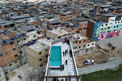 Una de las construcciones irregulares en la favela da Maré, en Rio de Janeiro (Brasil), que serán derrocadas por el Ayuntamiento de Río de Janeiro.