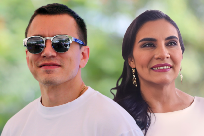 Daniel Noboa y Verónica Abad en fotos de archivo.