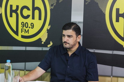 Alcalde Aquiles Alvarez durante su enlace radial