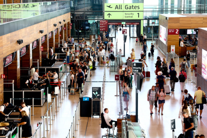Según informó la Policía dos personas se pegaron a la pista, pero fueron retiradas gracias a la actuación de los servicios de emergencia y los bomberos del aeropuerto de Berlín.