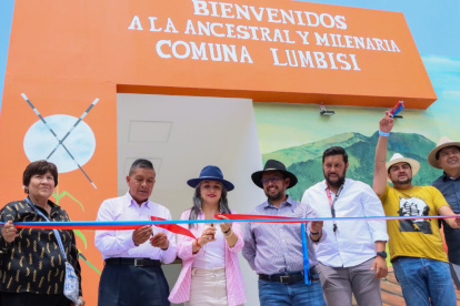 Adrián Ibarra, en una inauguración, en Lumbisí, la semana pasada.