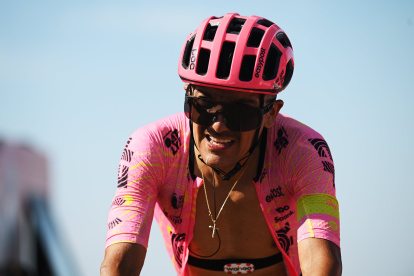 Richard Carapaz terminó agotado tras la cuarta etapa de la Vuelta a España.