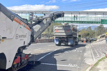 La intervención se realizan en la calzada sentido norte-sur de la av. Velasco Ibarra.