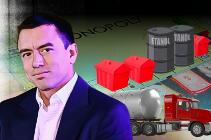 Ilustración para graficar este artículo relacionado con el presidente Daniel Noboa y el contrato de Petroecuador con empresa ligada a su familiar.