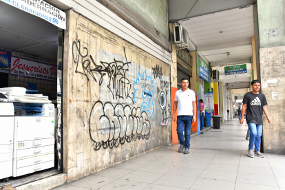 Paredes de locales comerciales, zonas turísticas y bienes municipales son rayadas con graffiti.