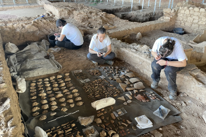 Una campaña de trabajos de campo en una casa lujosa junto al Anfiteatro de Mérida ha descubierto una gran acumulación de ostras.