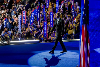 Acto. Barack Obama, durante la Convención Nacional Demócrata.