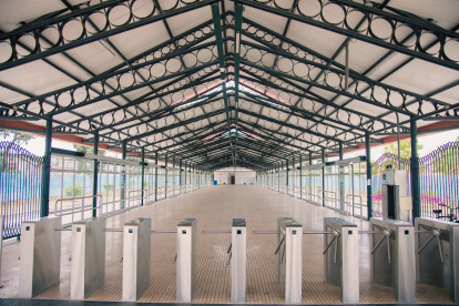 La estación de esta troncal se levanta cerca de la UVC Portete.