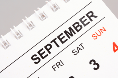 Septiembre es el noveno mes del año.