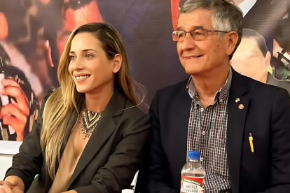 Andrea González y su binomio, Galo Moncayo.