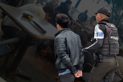 Kevin Fabricio Cañarte Mite es el hombre que agredió a su expareja con un combo.