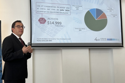 Édgar Peñaherrera, presidente de Icored, en su exposición