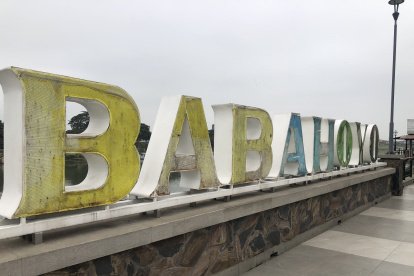 Daños. Las letras de Babahoyo se convirtieron en una zona turística. Hoy están desgastadas.