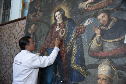La restauración de la obra concluirá a mediados de septiembre.