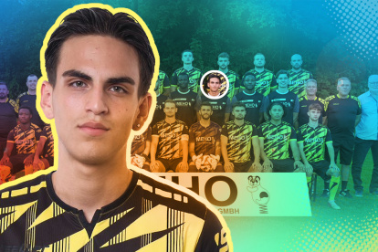 Lenny Luzuriaga del equipo sub-20 del Meiendorf SV de Alemania.