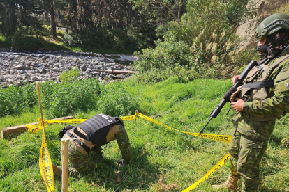 Lugar donde fue encontrada la munición antiaérea.