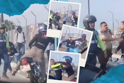 La agresión al agente se registró en la avenida de las Américas, norte de Guayaquil, este lunes 2 de septiembre.