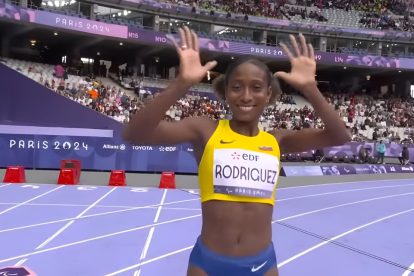 Kiara Rodríguez le da oro a Ecuador en París 2024.