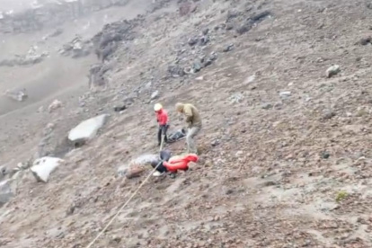 Hecho. Momento en el que se llevó a cabo el rescate en el Parque Nacional.