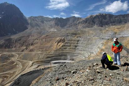 Producción. Una de las minas que administra Codelco.
