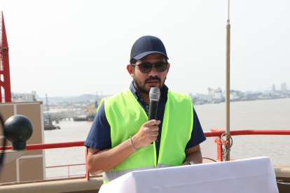 El viceministro de Electricidad, Rafael Quintero, en rueda de prensa, este 8 de septiembre de 2024.