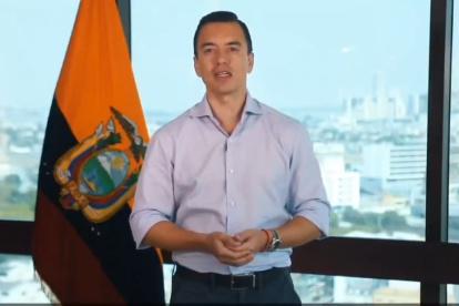 Anuncio. El presidente de la República, Daniel Noboa expresó que el anuncio es una especie de reconocimiento a quienes han "arrimado el hombro".