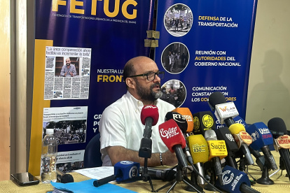 Christian Sarmiento, presidente de la Fetug, fue contundente sobre el paro de transportistas en Guayaquil.