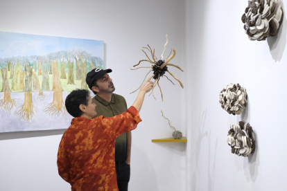 Obra. La exposición está expuesta en Casa del Barrio.