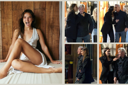 El actor fue visto en actitud cómplice con esta joven modelo.